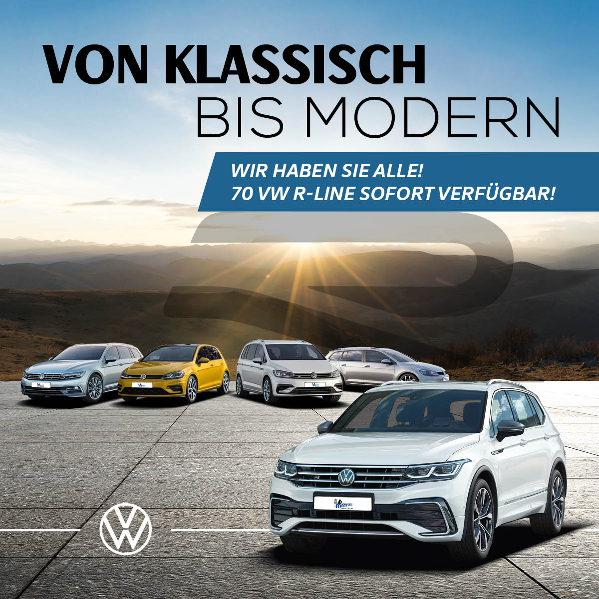 Autohaus Bernhard Matticzk, Dresdener Straße 80, 02625 Bautzen, Volkswagen R-Line Aktion, 70 Fahrzeuge sofort verfügbar, Beitragsbild