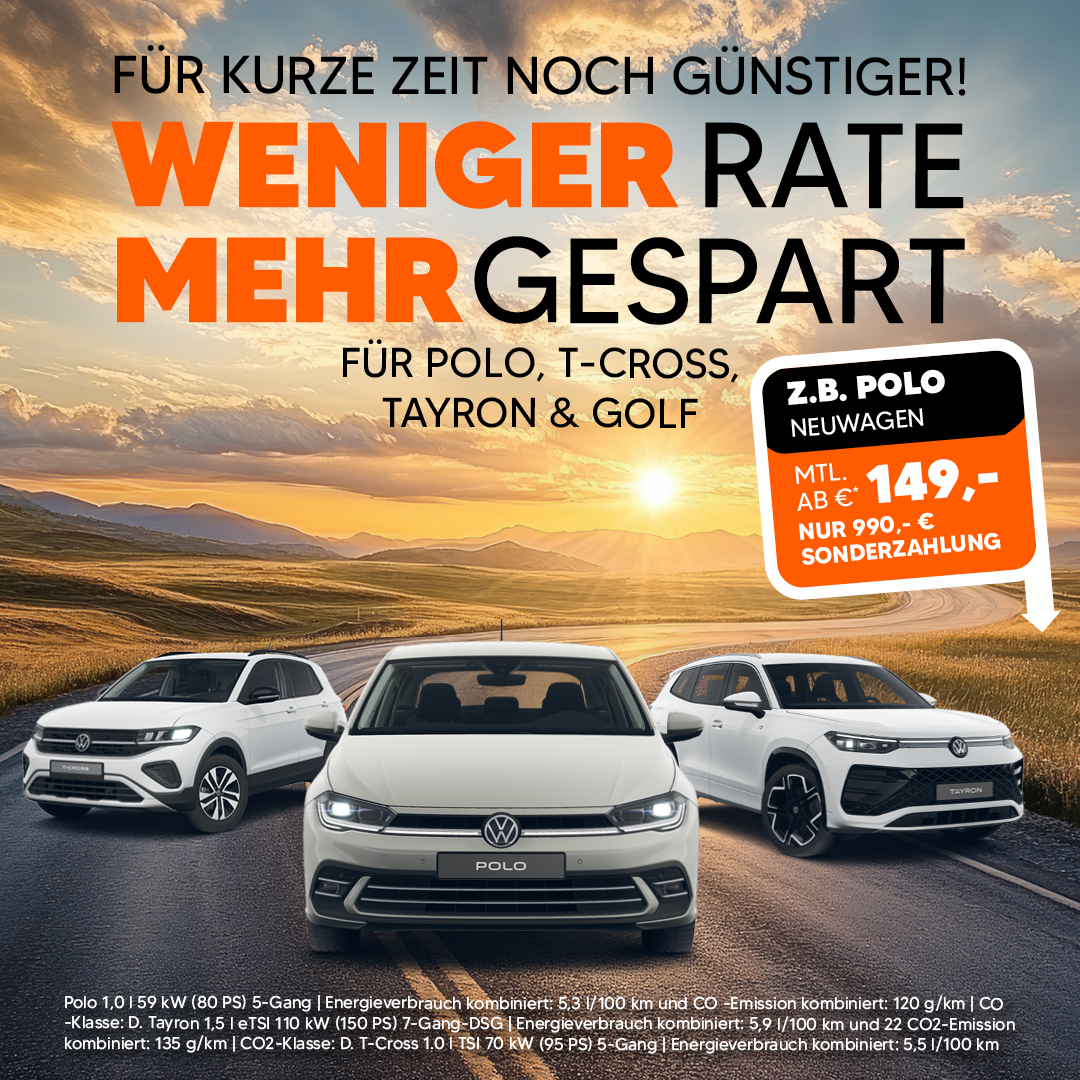 VW Plus Leasing Aktion